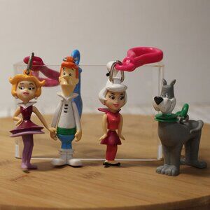 Vtg 90s Collectible Jack N The Box Keychains includes George Jane Judy & Astro